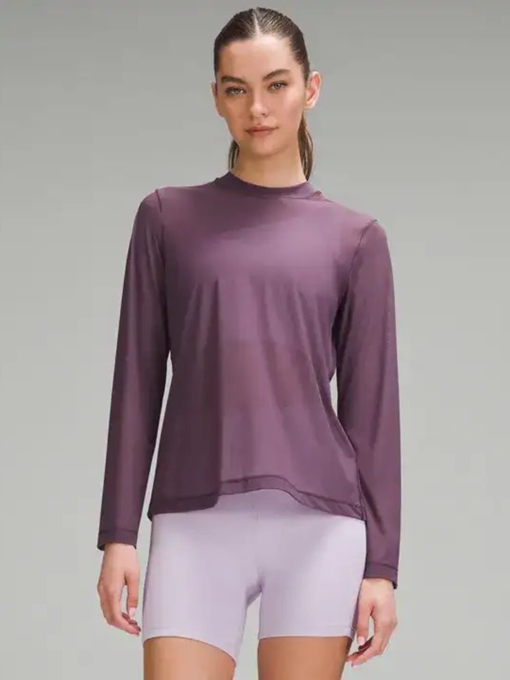 Lululemon Keyhole Mesh Long Sleeve Shirt